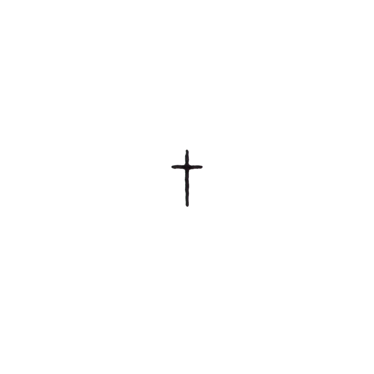 Generated tattoo-only Try On design for the small cross tattoo beneath Justin Bieber’s left eye